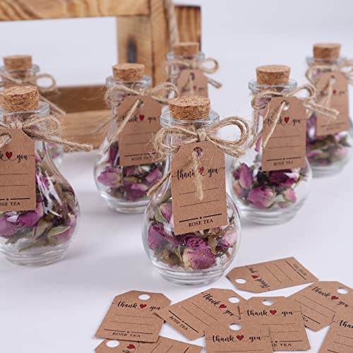 HTF Pack of 5 Personalized Wedding Gifts, Tea Party Favors for Women, Wedding Decor, Bridesmaid Gifts, Bridal Shower Gifts, Engagement Gift, Wedding Decorations for Guests (Jar, Rose)