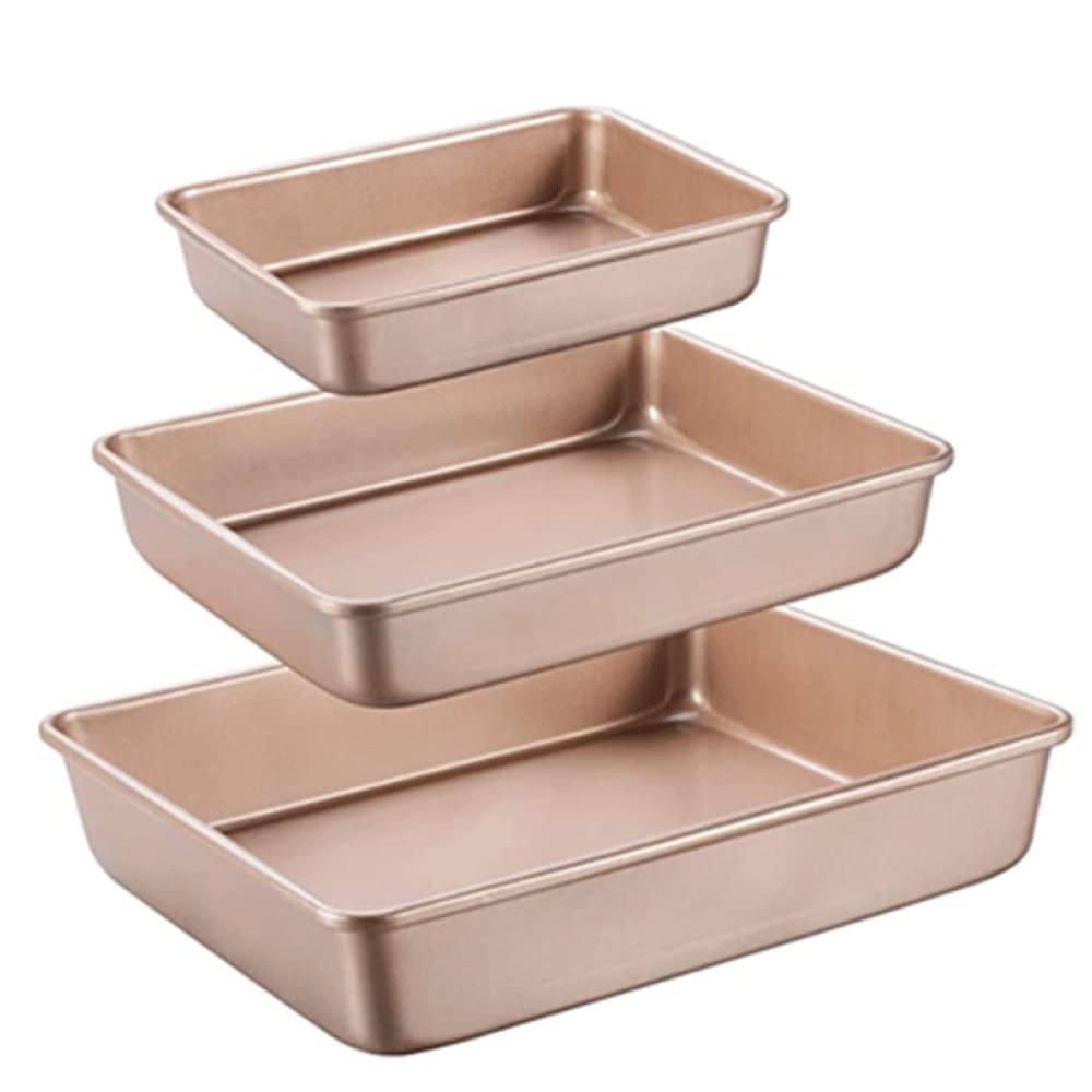 Feuille de Biscuits Rectangulaire Jelly Roll Deep Baking Pan Acier au Carbone antiadhésif Gâteau Ustensiles de Cuisson (28x23x4.5cm)