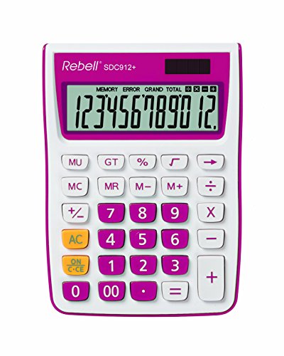 Rebell SDC912+ Stylish Desktop Calculator - Pink