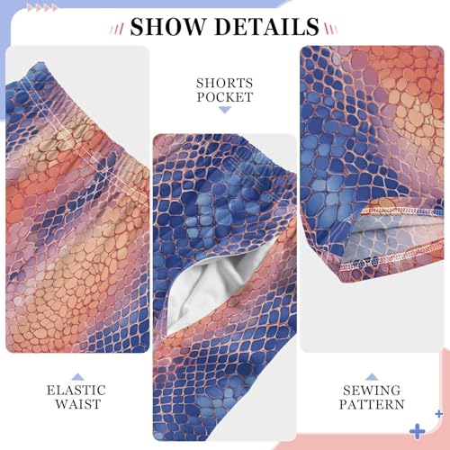 Boys' Pants Colorful Snakeskin Texture Long Bottoms Jogger Pants Elastic Waist Trousers with Pockets S-XL4