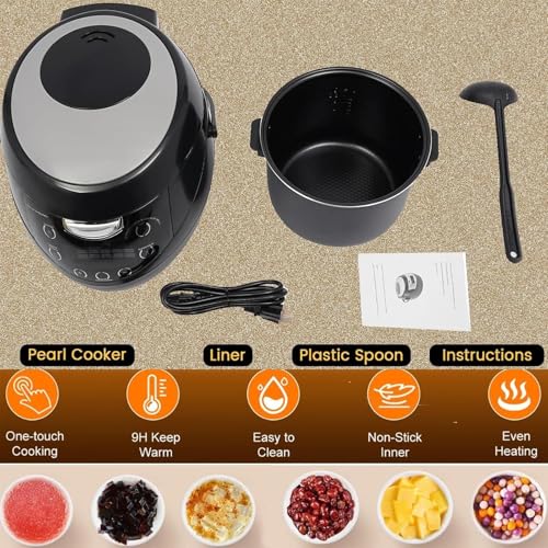 Cuiseur à perles de tapioca automatique 6L avec panneau tactile intelligent