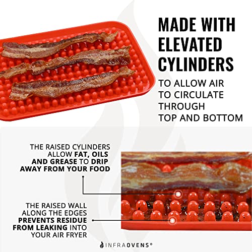 Image of Air Fryer Liner Accessories for Ninja Foodi Dual Air Fryer DZ201, Double Basket Ninja Reusable Replacement for Parchment Paper, Heat Resistant Mat for Air Fryer, Easy Clean and Safe Silicone Liner