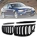 i-Shop Paire de grilles de calandre avant double ligne pour E90 E91 320i 323i 328i 335i Noir brillant