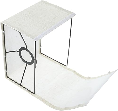 Miniatura 5 de Kichvoe Pantalla de lino beige para enchufe de luz E27, pantalla rectangular para lámpara de pie, cubierta de lámpara de tela extraíble para uso