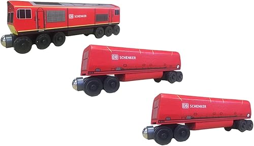 DB Schenker - Tren de juguete de madera para 3 coches