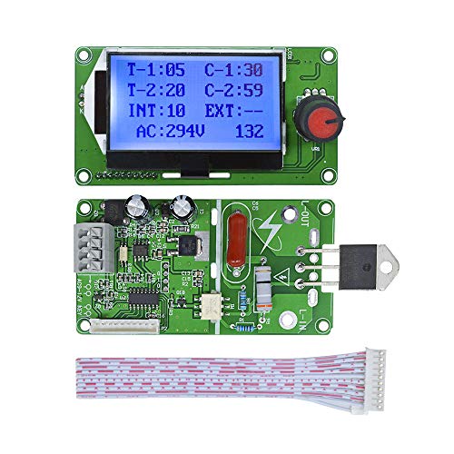 Aideepen 40A Digital Double Pulse Encoder Spot Welder Welding Transformer Controller Board with LCD Display