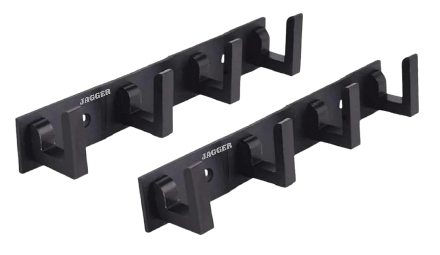 PEFKO PEK93 Wall Mounted Stainless Steel Wall Hooks for Hanging Cloth/Towel Hangers/Key Ring Holder/Door Hangers/Hook Rail/Bthroom Hanger [ Combo Pack of 2 ] (Black, 4 Hook Hanger)-picture-32