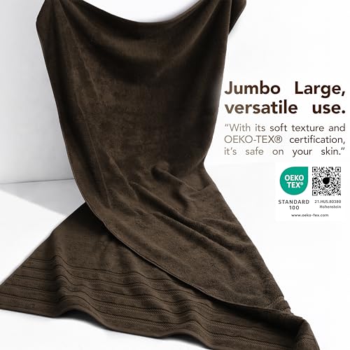 Image of American Soft Linen 100% Cotton Luxury Turkish Towels, 2PC 35x70 Bath Sheet | Soft Absorbent Quick Dry OEKO Tex Standard 100 Certificated Durable Machine Washable Breathable Premium Hotel Quality