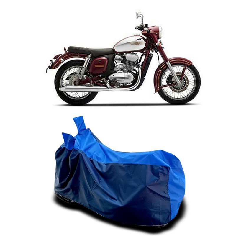 Image of DUFFEL-Two Wheeler Bike Body Cover Compatible for Jawa Bs6 Heat Protectio /UV-Rays /Birds Dropping /DustProof /Waterproof All Variants [Nevay Blue]