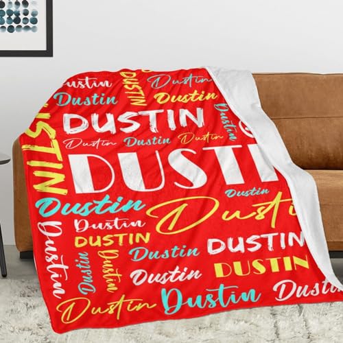 Personalized Blankets for Kids with Names Customized Blankets with Name for Adult Custom Blanket Gift for Birthday Christmas Valentines Day Gift