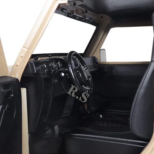 Miniatura 6 de RC - Carcasa de carrocería de coche de 12.323in distancia entre ejes Wrangler JK Rubicon 4 puertas, kit de carcasa dura para coche de orugas 110 RC