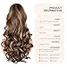 24 Inch Ponytail Extension, Clip on Ponytails for Women, Long Curly Wavy Ponytail Extensions for Women, Synthetic Layered Pony Tails Hair Extensions (Color: Chestnut Brown With Golden Highlights)