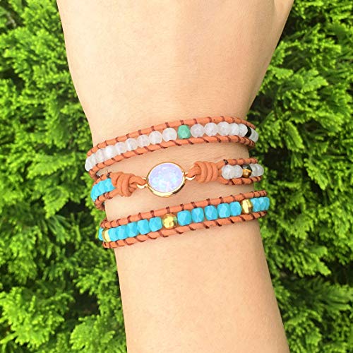 Ygline Healing Opal Protection Bracelet Meditation Bracelet Moonstone Inspiring Bracelet #TOP5