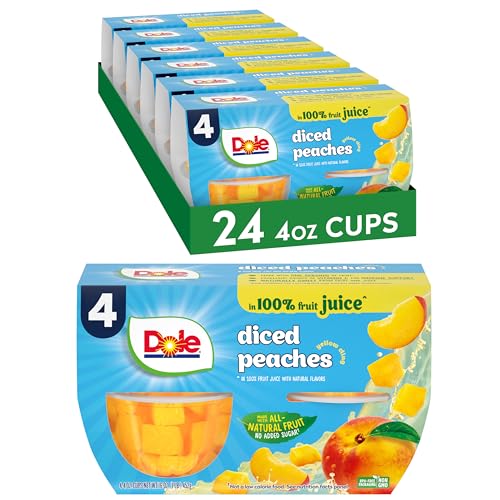 10% coupon - ★Dole Diced Peaches in 100% Fruit Juice, 24 Cups