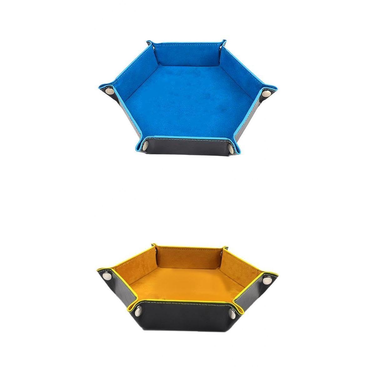 Toy 2X Dice Tray Foldable Leather Storage Organizer Box Desktop Storage Holder Game Pieces, Parts-image-30