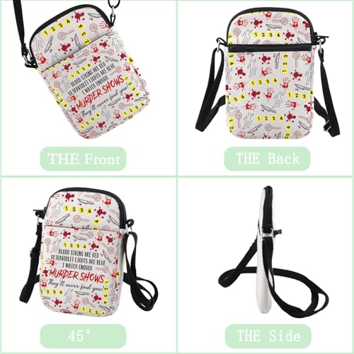 CHOORO Horror Gift Blood Stains Are Red Crossbody Bag Horror Quotes Gift Halloween Day Gift True Crime Gifts3