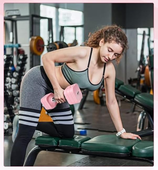 15LB 20LB 40LB 50LB Adjustable Dumbbell Set Free Weights Dumbbells Set for Women Men Hand Weights Sets Adjust Dumbbell Weight Sets for Home Gym Exercise Workout Strength Training Equipments