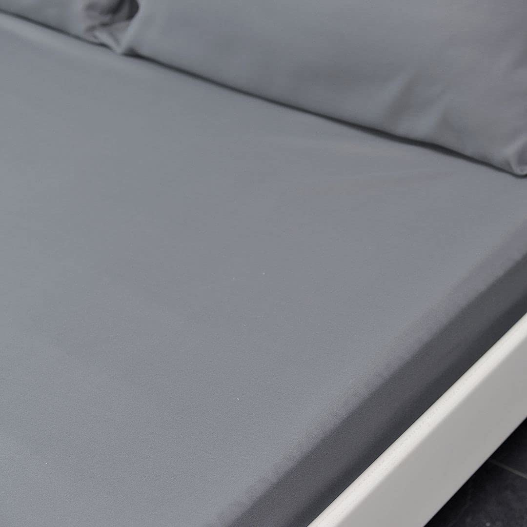 John Aird Microfibre Plain Fitted Sheet (King, Silver)