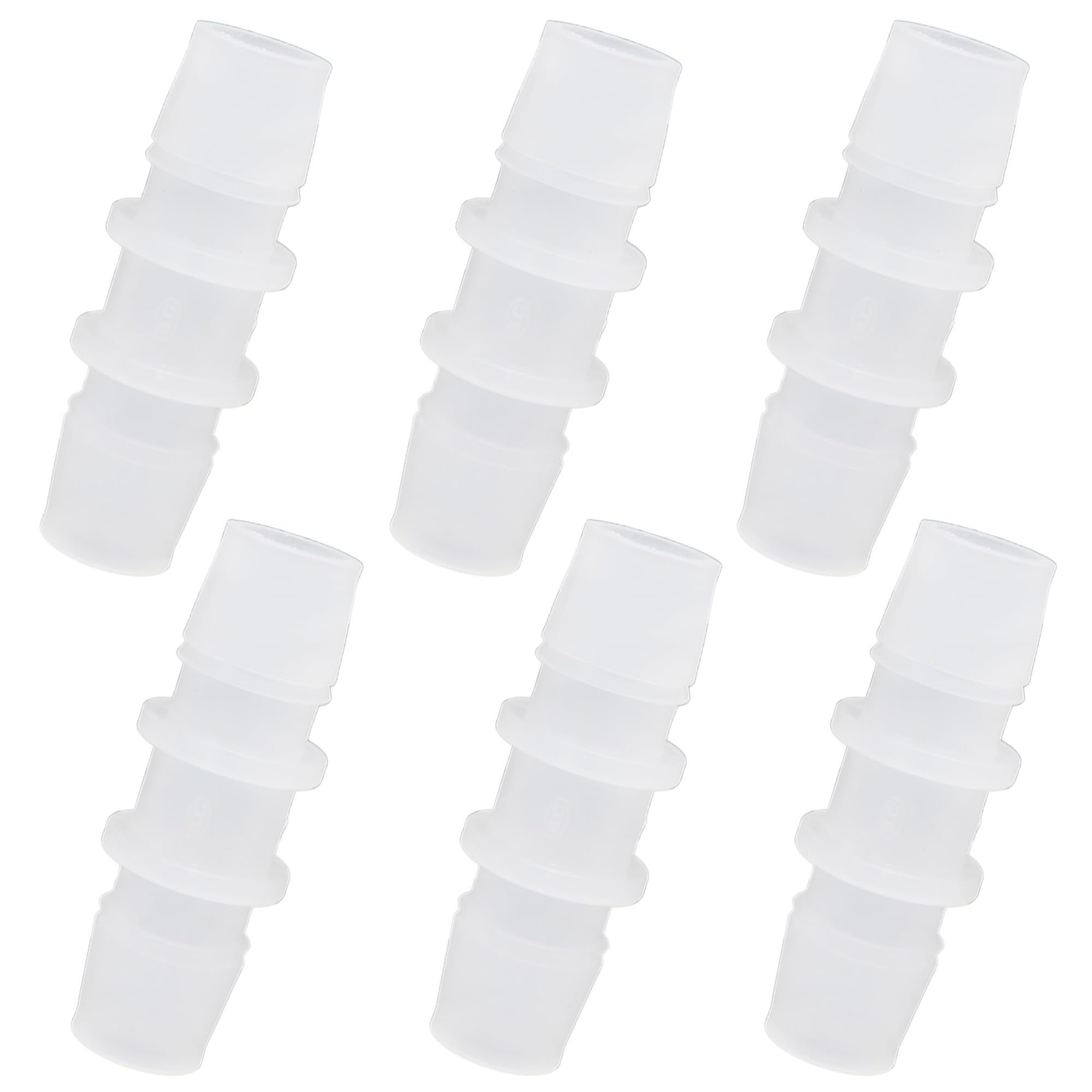 BUSY-CORNERPlastic Hose Barb Fitting, 1/2" x 1/2" Pipe Connectors, Barbed Splicer Mender Joint Adapter Union Fitting, 6 Pcs