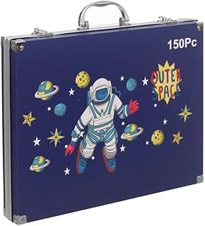 شنطة اقلام الوان مايه / خشب / فلوماستر / شمع 150 قطعة