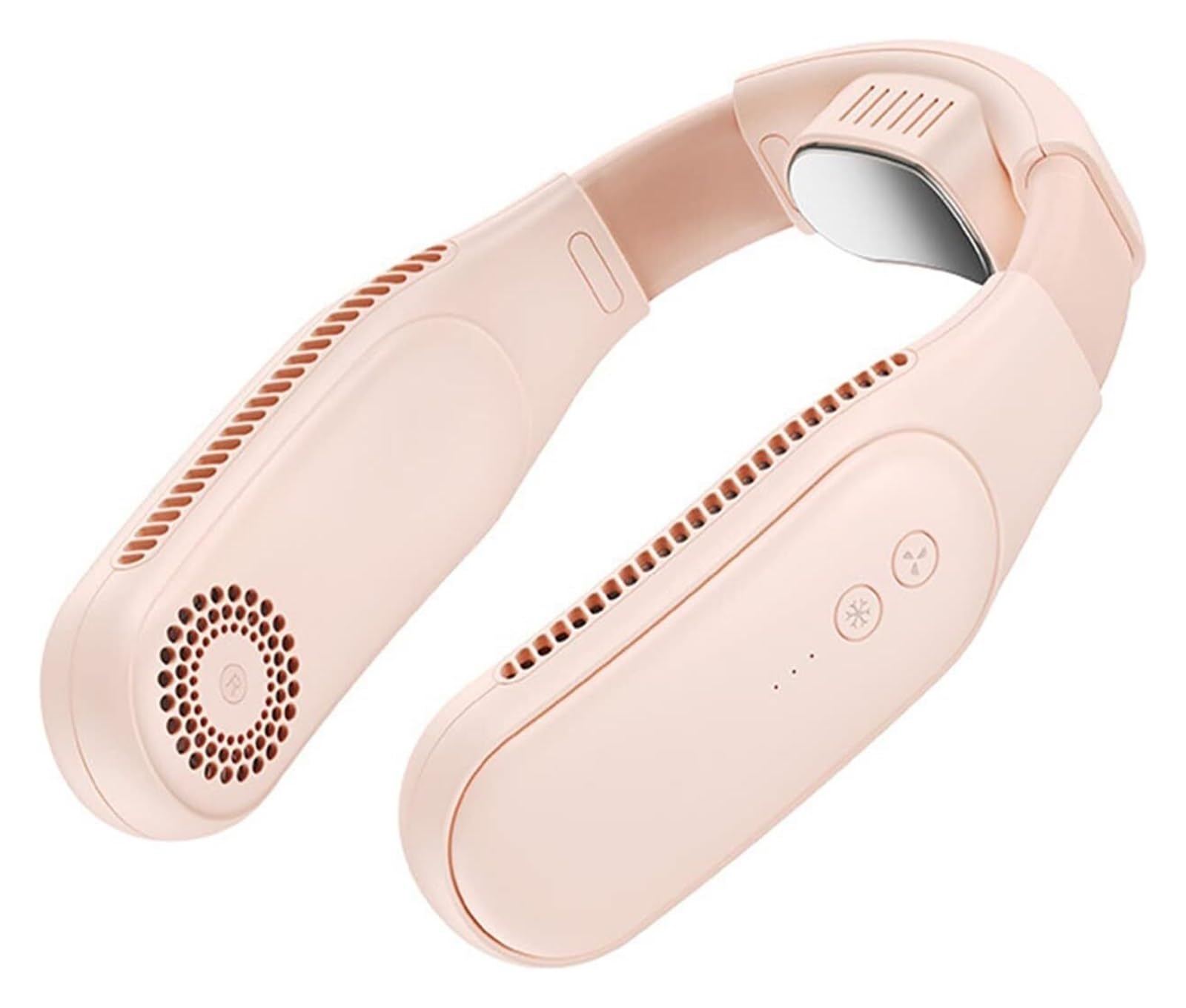 ZFPKXHVMG Bladeless Personal Fan, Neck Fan Semiconductor Refrigeration 4000mAh Battery Powered Wearable Bladeless Sports White