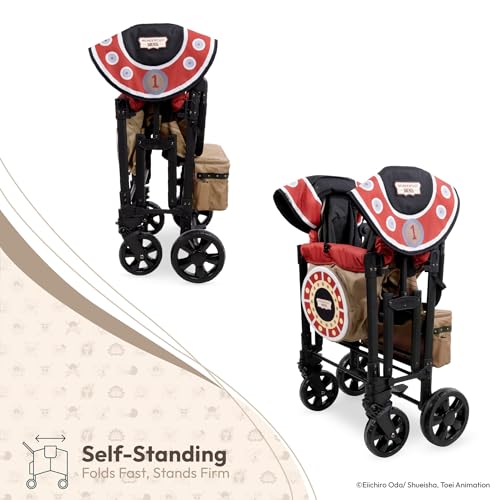 Image of WonderFold ONE PIECE Thousand Sunny Limited Edition 4 Seater Stroller Wagon - Spacious, Safe, and Stylish Ride with All-Terrain Wheels