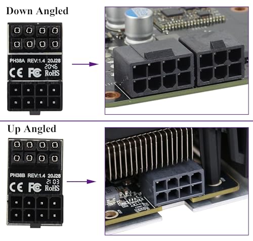 Adaptador de conector PCIe 8 Pin hembra a macho 2 unidades miniatura 7