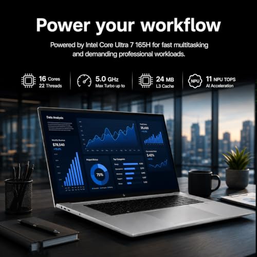 Image of HP ZBook Studio G11 Laptop, NVIDIA RTX 1000 Ada 6GB, Intel Ultra 7 165H