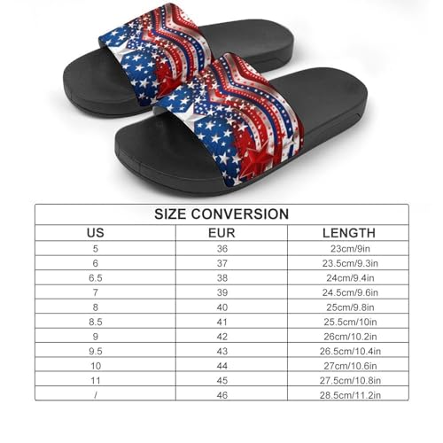 Independence Day U.S. Stars Non Slip Slides Sandals for Women Men Quick Drying Shower Shoes for Bathroom Pool Beach2
