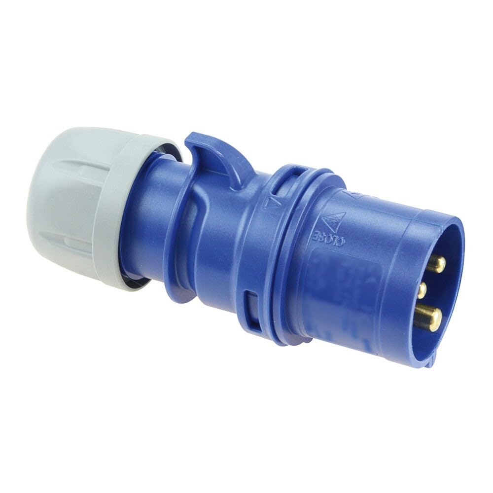 Famatel Industriestecker IP44 | IP44, Schnellverkabelung für Niederspannung, 2P + 1T, Blau