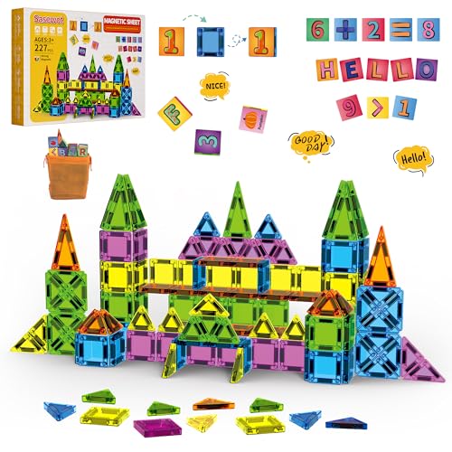 Magnetische Bausteine 227PCS Magnetic Teile,Mit Magnetische Buchstaben &...