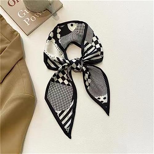 QTMY 4 Pack Purse Scarf for Bags Silk Head Scarf for Hair Handbag Women Scarfs Band Hair Neck Scarves Fashion Gifts,104