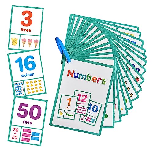 Lachilly Number 1-100 English Words Learning Flashcards, High Frequency Words, Beginning Reading, Kindergarten ESL Teaching Materials, Autism Learning Materials, Vocabulary Building, 15 Cards 28 Words
