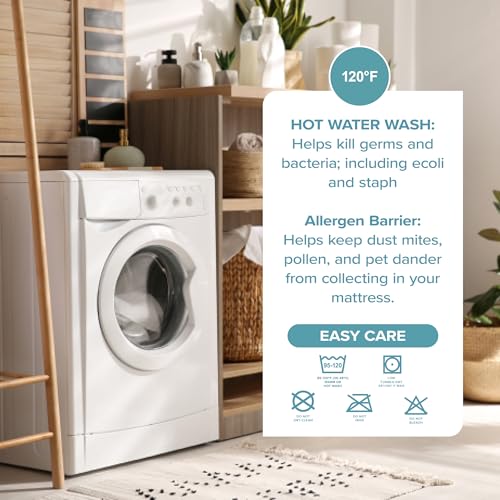 Image of Bare Home Twin Extra Long Mattress Protector - 100% Waterproof & Breathable - Cooling Mattress Cover - Protects Against Spills - Vinyl Free - Dorm Essentials - Protect Your Mattress (Twin XL, White)