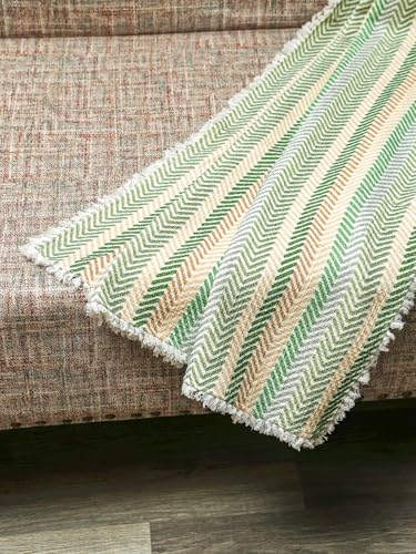 Image of Palm Stories Cushion Cover, Throw Zig Zag | Decorative Pillow Cover, For Living Room & Bedroom, Set Included
