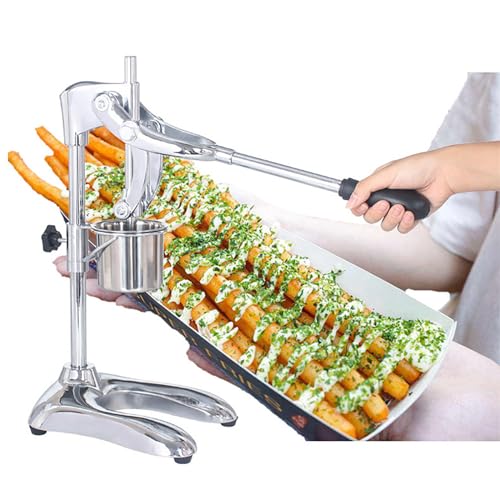 Extrudeuse à frites – Presse-agrumes manuel en acier inoxydable pour une production efficace dans les restaurants – 30 cm pour faire des bandes de pommes de terre parfaites