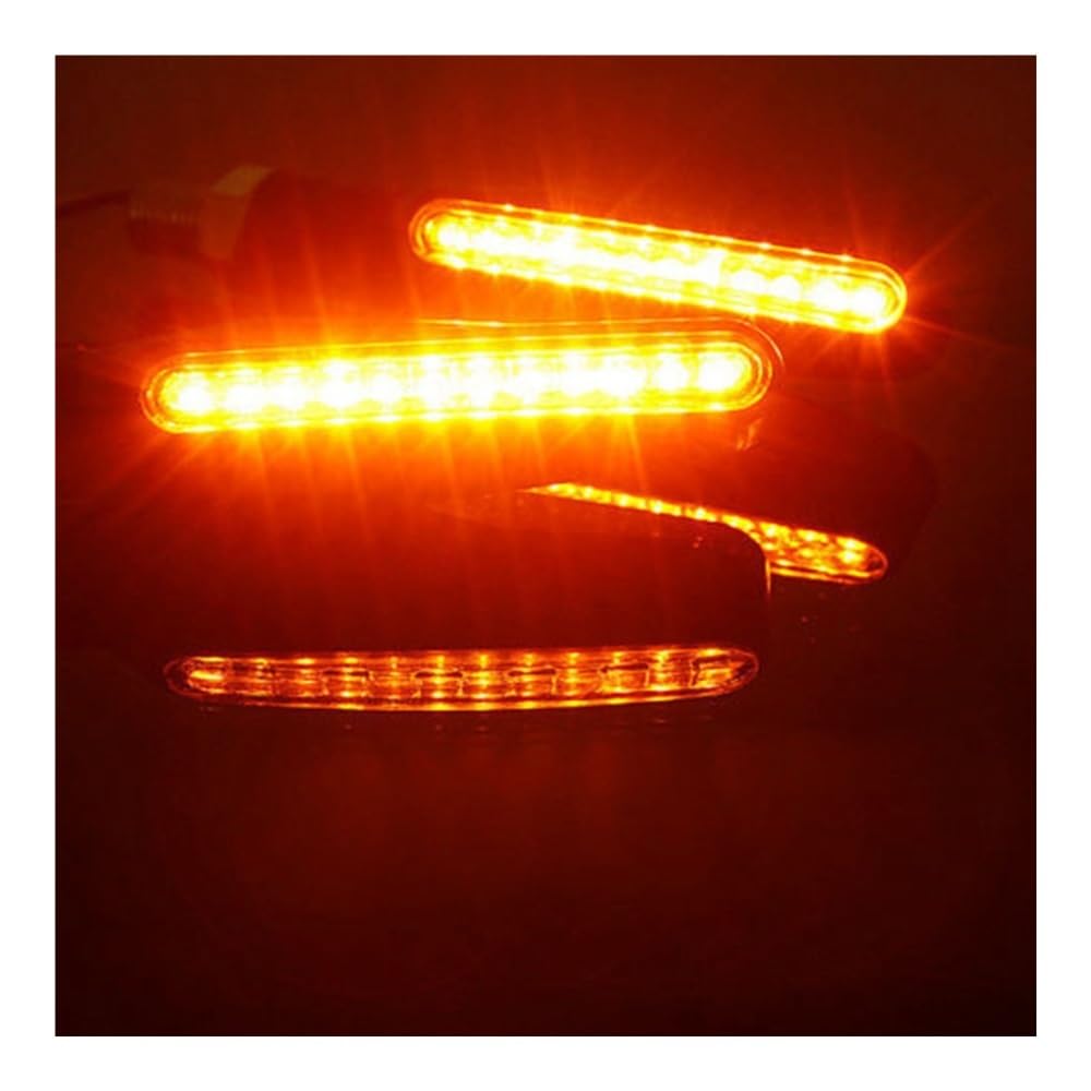 Indicateurs de Tournage de Moto 4pc Moto 12LED Clignotant Clignotant Fluide De Frein Lampe Flicker Bendable Indicateur