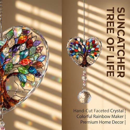 OneraOner Thank You Gifts for Women,Tree of Life Crystal Sun Catcher Gift - image 6