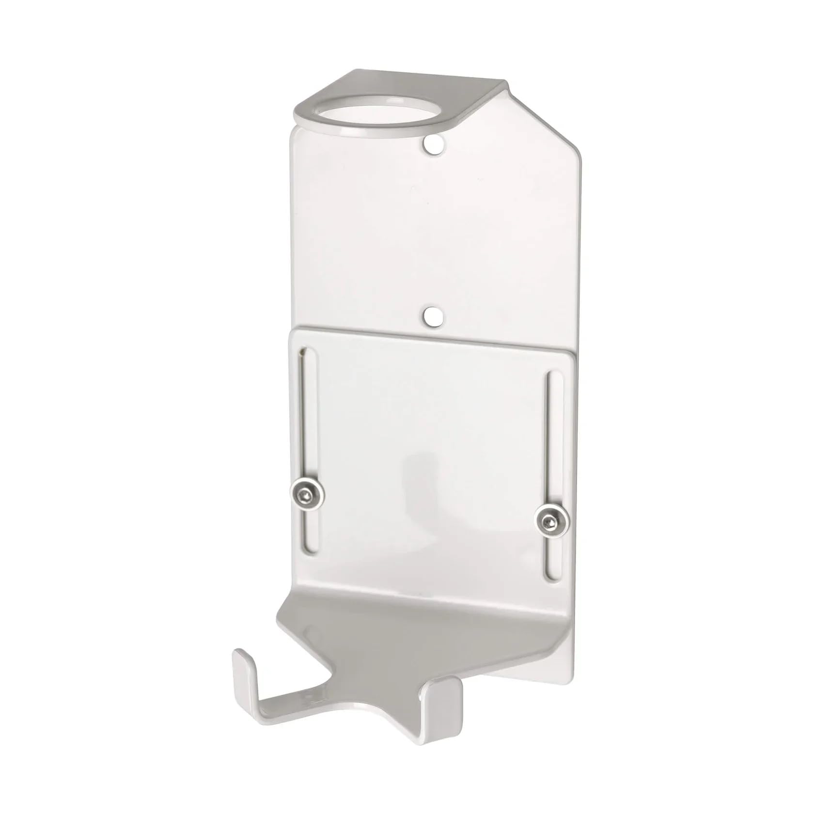 SoHo Dispensers Single Wall Mounted Soap Dispenser 500ml β White Security Shower Bottle Holder for Bathrooms, Stainless Steel Wall Bracket for Shower Gel, Shampoo and Conditioner, Made in England