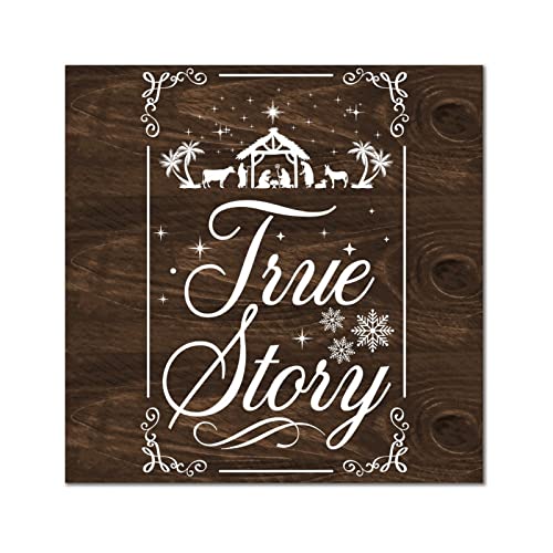 Plaque murale en bois Holy Night - Décoration artisanale True Story