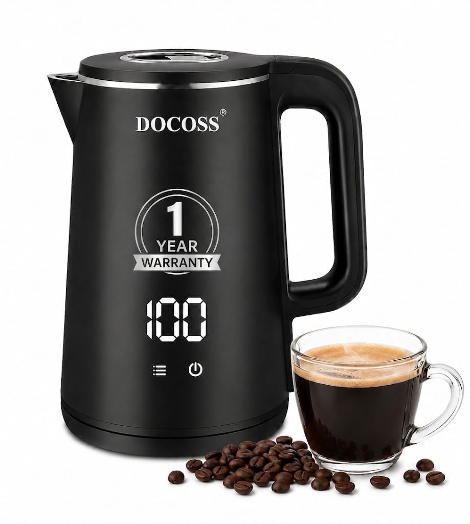 DOCOSS Electric Kettle - 1.8L with Preset Modes -1