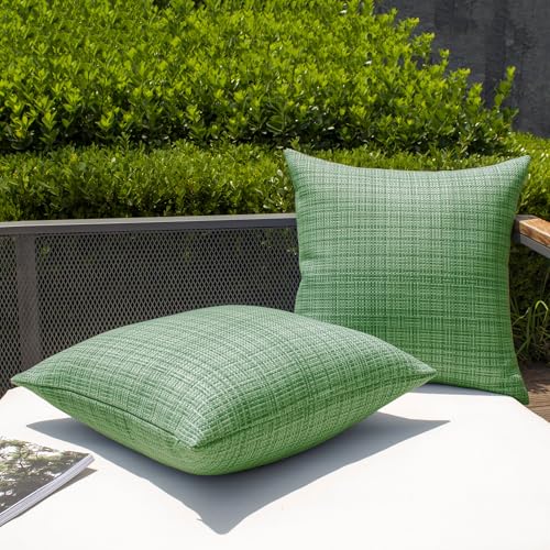 Kevin Textile Outdoor Waterproof 20"x20" Pillow Covers 2 Pack, Sage Green by K KEVIN TEXTILE - Used condition - Image 6