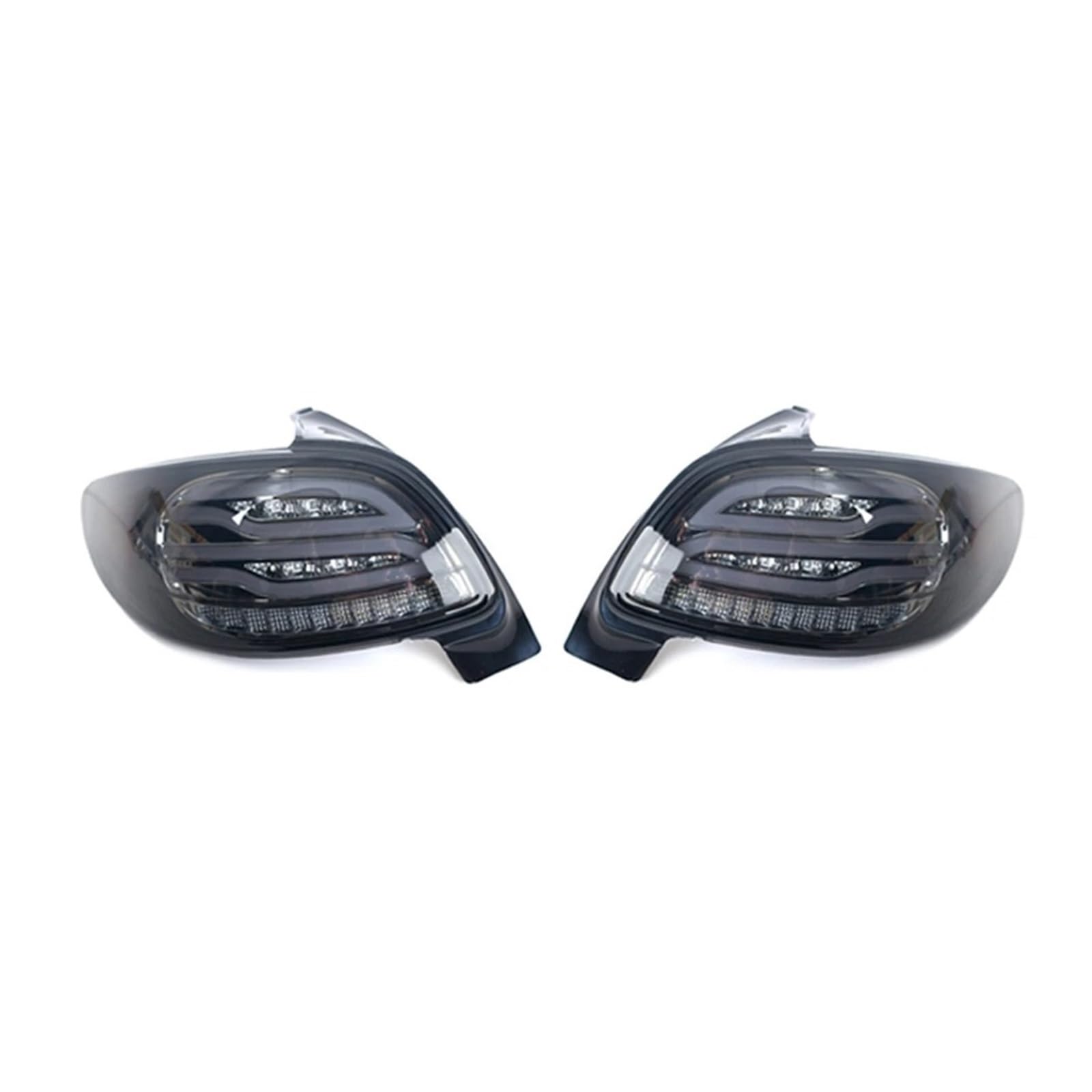 Faros Traseros Para Peugeot 206 2004-2008 2 Luces Traseras LED Lámpara DRL Freno Marcha Atrás Antiniebla Conjunto De Para Coche Plug And Play Piloto Trasero Coche(Light Black)