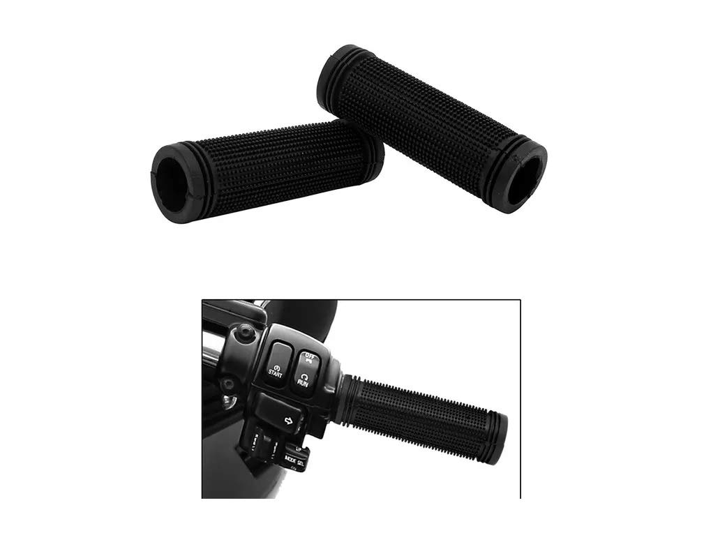 AUTONEST GC1 Bike Rubber Handle Grip Covers (Set of 2) (Black) for Hero Passion Plus 1