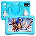 BISAIKASOW Kids Tablet 7 inch, Android 13, 8GB RAM 64GB ROM Expandable, Octa-Core, 5800mAh Battery, Parental Control, WiFi, Dual Camera, Preloaded Educational Apps, with Drop-Proof Case (Blue)