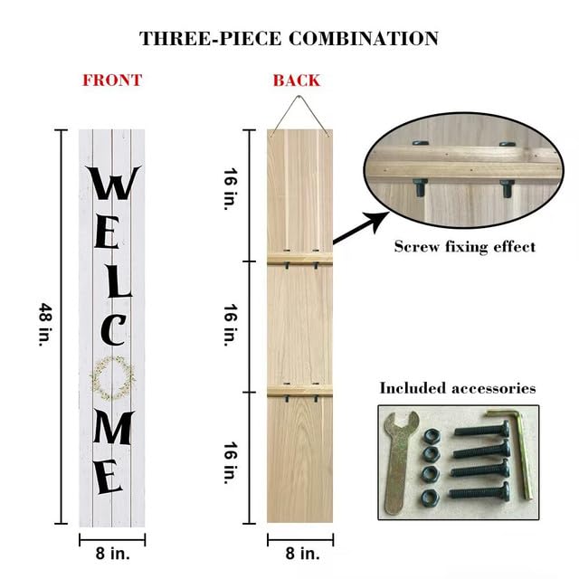 Amazon.com: Welcome Sign for Front Door Porch – 8 x 48 Inch
