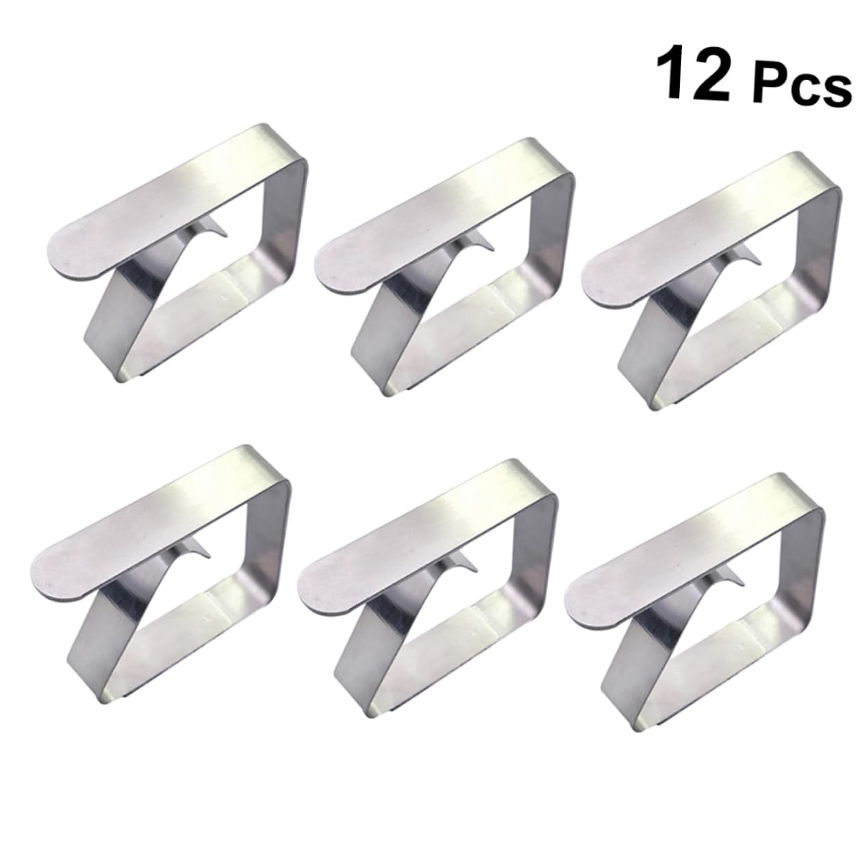 MAGICLULU 12 Pezzi Clip Fermatovaglia in Acciaio Inossidabile Regolabili, Resistenti e Sicure Contro Vento, per Tovaglie da Tavola in Campeggio e Ristoranti