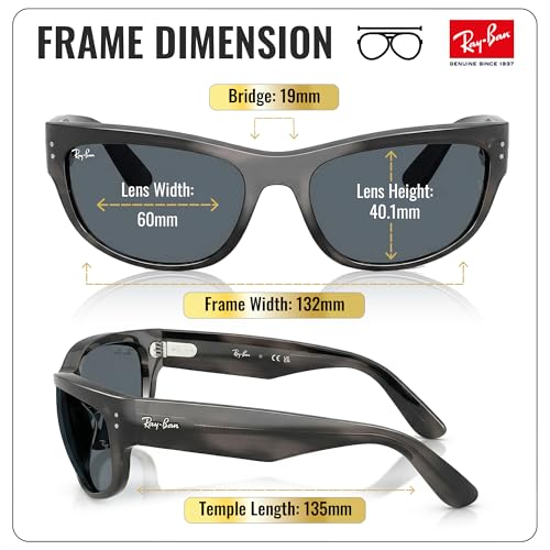 Image of Ray-Ban RB2289 MEGA BALORAMA Square-Round Shaped Sunglasses for Men & Women with Official RAYBAN Eyewear Kit