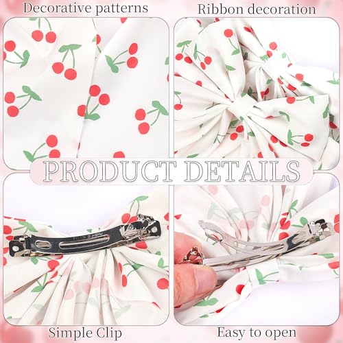 Pinzas para cabello con moños blancos, pack de 2 miniatura 6