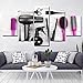 Produktbild Leinwand Wandkunst Bild Home Decoration 5 Stücke Friseur Werkzeuge Schere Kamm Malerei Druck Friseur Beauty Salon Poster Frame Kdw